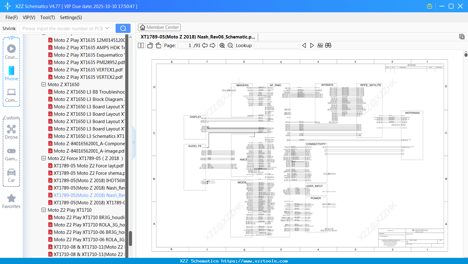 Motorola XT1789-05(Moto Z 2018) Nash_Rev06_Schematic